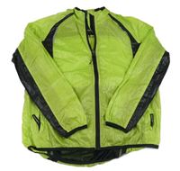 Zeleno-černá šusťáková větrovka Lewro