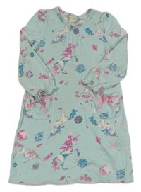 Světlemodrá noční košile s jednorožci Monsoon