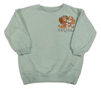 Světlezelená oversize mikina s PAW PATROL nickelodeon