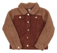 Staroružová huňato/manšestrová bunda Tu