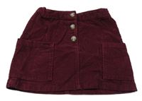 Vínová menšestrová sukňa Zara