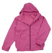 Ružová šušťáková jarná bunda s kapucňou Tchibo