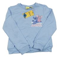 Nové - Světlemodrá mikina se Stitchem a Angel Disney