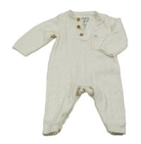 Smotanový vzorovaný úpletový overal F&F