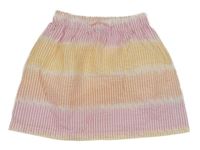 Bielo-oranžovo-ružová pruhovaná sukňa Primark