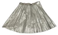 Strieborná skladaná sukňa George