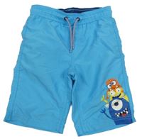 Modré plážové kraťasy s příšerkami C&A