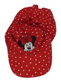 Červená puntíkatá kšiltovka s Minnie Disney