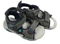 Šedo-tmavomodré sandály s hvězdou vel.27