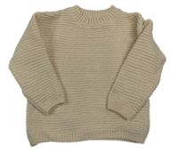 Béžový rebrovaný sveter Topolino