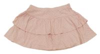 Svetloružová bodkovaná á sukňa H&M