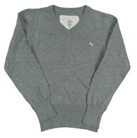 Sivý sveter s výšivkou H&M