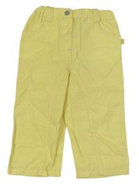 Žlté plátenné nohavice