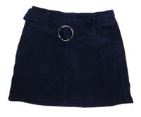 Tmavomodrá menšestrová sukňa s opaskom Denim Co.