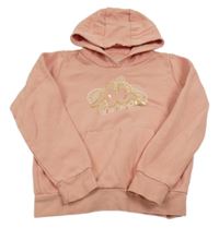 Růžová mikina s logem a kapucí Kappa 