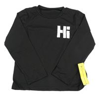 Nové - Čierne športové tričko s nápisom