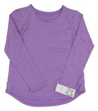 Nové - Lila melírované športové tričko Dunnes