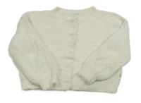 Smotanový chlpatý prepínaci crop sveter Milla star