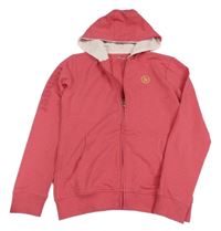 Tmavorůžová propínací mikina s kapucí Benger 