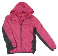 Růžovo-šedá funkční šusťáková jarní bunda s kapucí Crivit