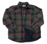 Tmavozeleno-barevná kostkovaná podšitá košile Mayoral 