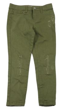 Khaki skinny rifle s prošoupáním Denim 