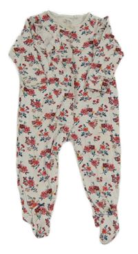 Bílý kytičkovaný overal Next 