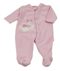 Svetloružový fleecový overal s Prasátkem George