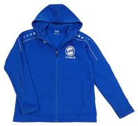 Safírová propínací fotbalová mikina s kapucí Jako