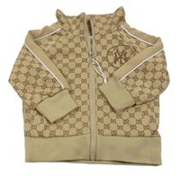 Nové - Béžová prepínaci mikina so vzorom a rolákom