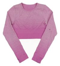 Ružové melírované športové crop tričko Primark