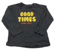 Tmavošedé triko s nápisem Next