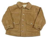 Béžová manšestrová zateplená bunda Nutmeg