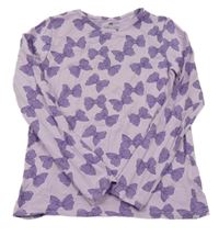 Lila tričko s mašličkami H&M