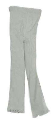 Bílé žebrované punčochové legíny 