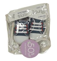 Nové - Tmavomodré plátěné capáčky vel. 17