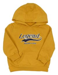 Okrová mikina s nápisom a kapucňou Primark