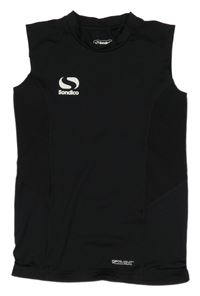 Čierne športové funkčné tielko s logom Sondico