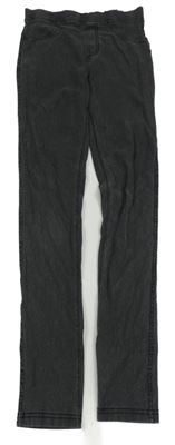 Tmavošedé tregíny riflového vzhledu H&M