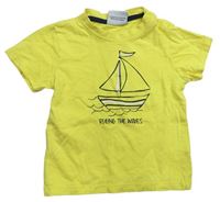 Žlté tričko s plachetnicou Topolino