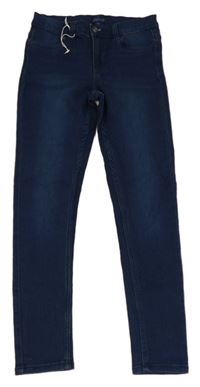 Tmavomodré skinny teplákové rifle alive