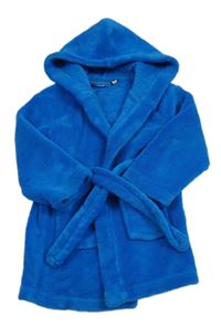 Modrý plyšový župan s kapucňou zn. early days