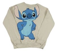 Světlebéžová mikina se Stichem a Angelou Disney
