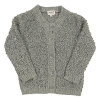 Sivý melírovaný huňatý vlnený prepínaci sveter seed