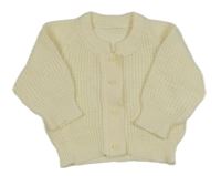 Smotanový vzorovaný pletený prepínaci sveter