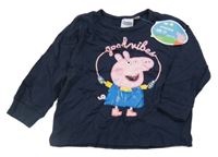 Nové - tmavomodré triko s Peppa Pig 