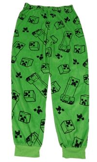 Zelené plyšové pyžamové kalhoty s Minecraft PRIMARK