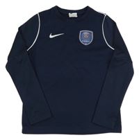 Tmavomodrá thermo fotbalová mikina se znakem Nike