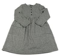 Čierno-biele kockované úpletové šaty PRIMARK