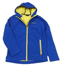 Zafírová softshellová bunda s logom a kapucňou BLACK CREVICE